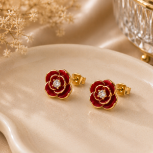 Rosé Bloom Stud Earrings