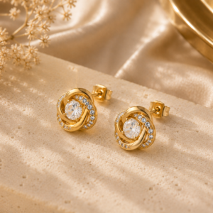 Celeste Knot Stud Earrings
